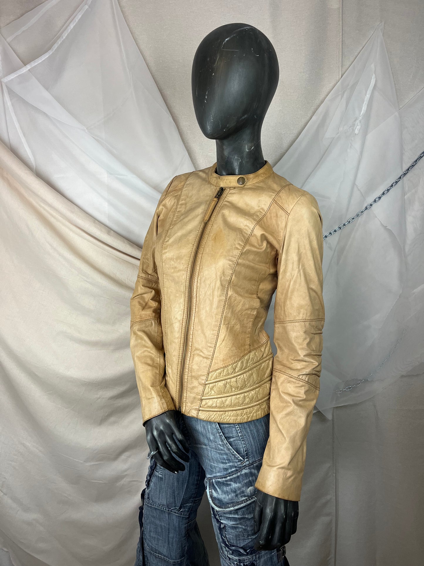 Brown leather jacket