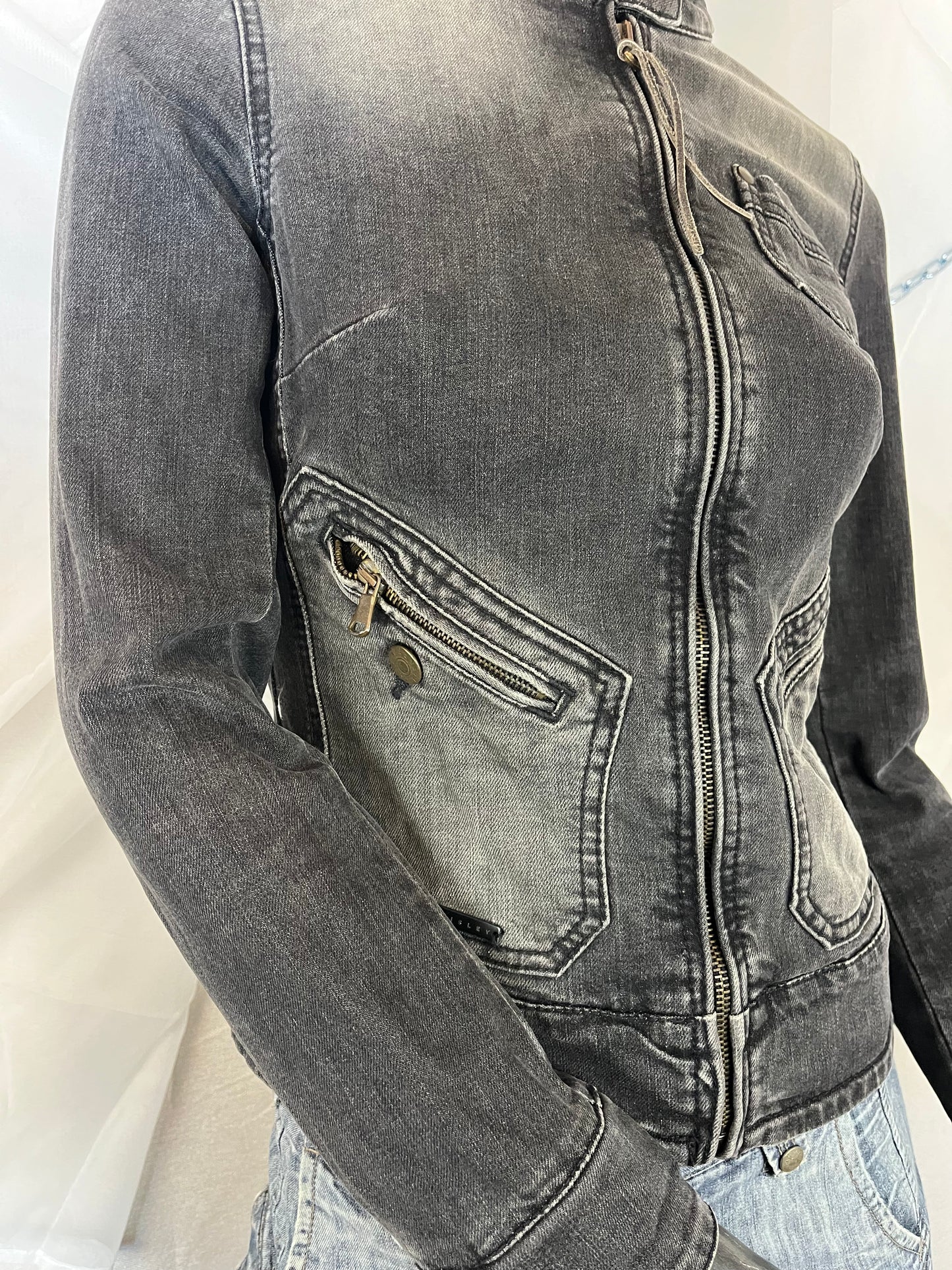 Gray denim jacket