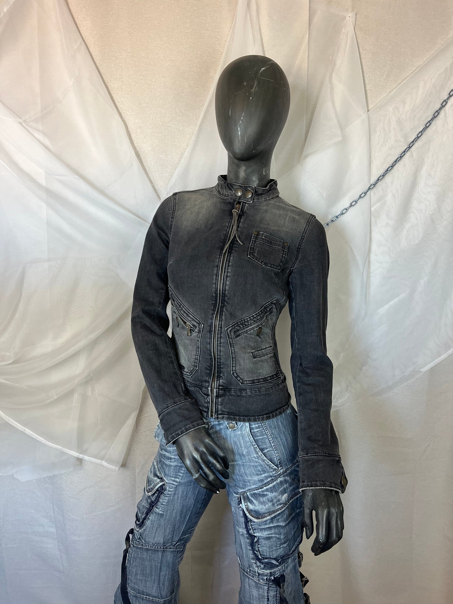 Gray denim jacket