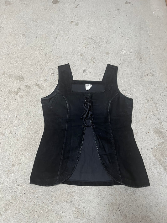 VINTAGE BLACK VELVET TOP