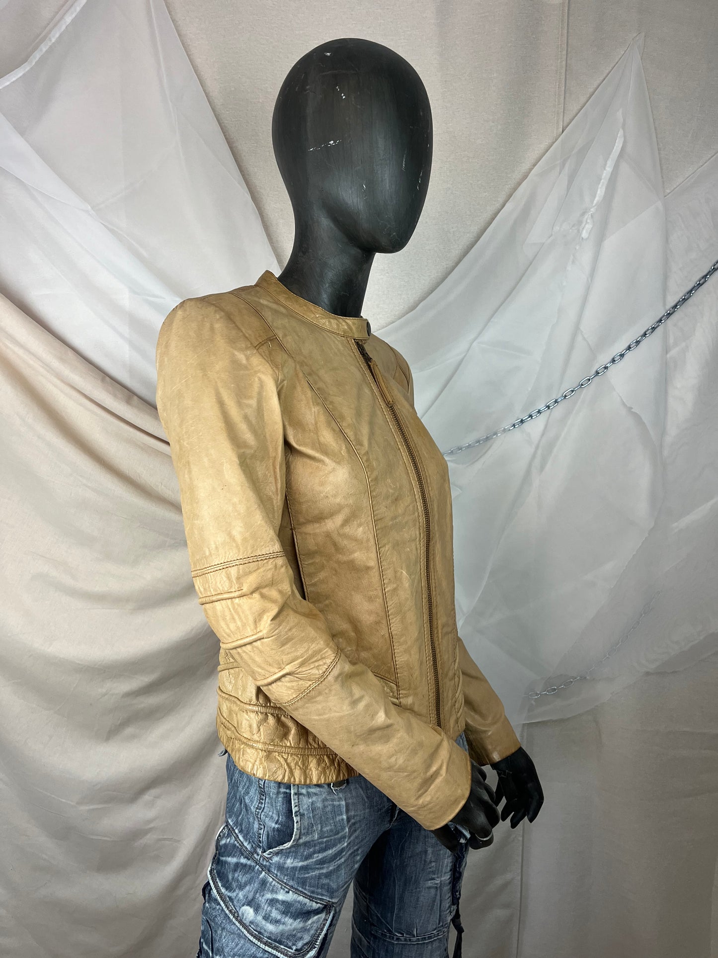 Brown leather jacket