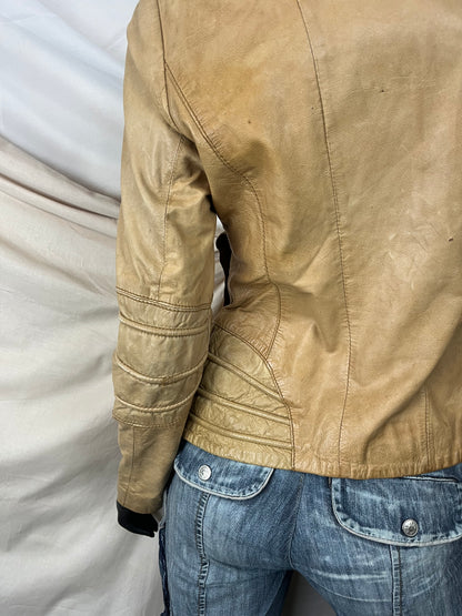 Brown leather jacket