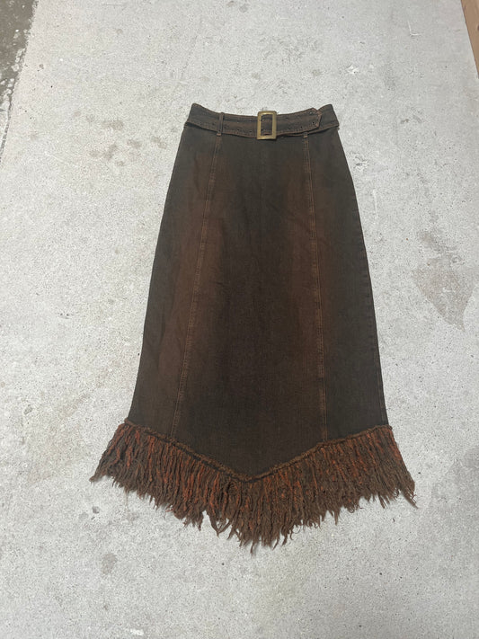 BROWN MAXI SKIRT