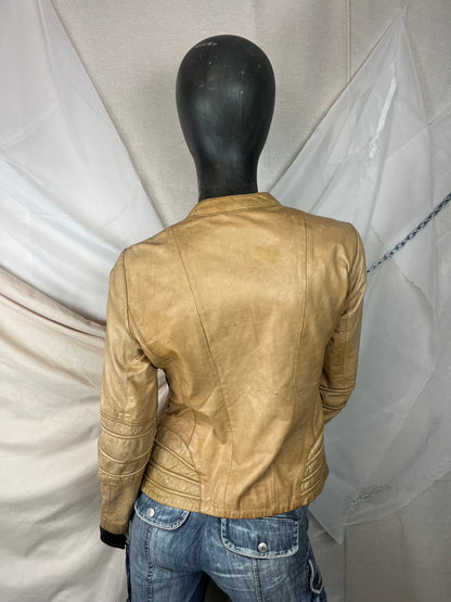 Brown leather jacket